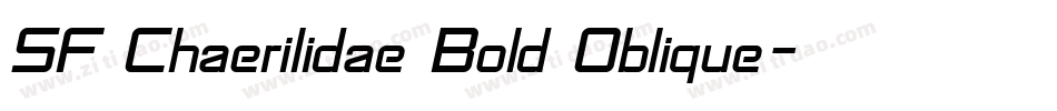 SF Chaerilidae Bold Oblique字体转换